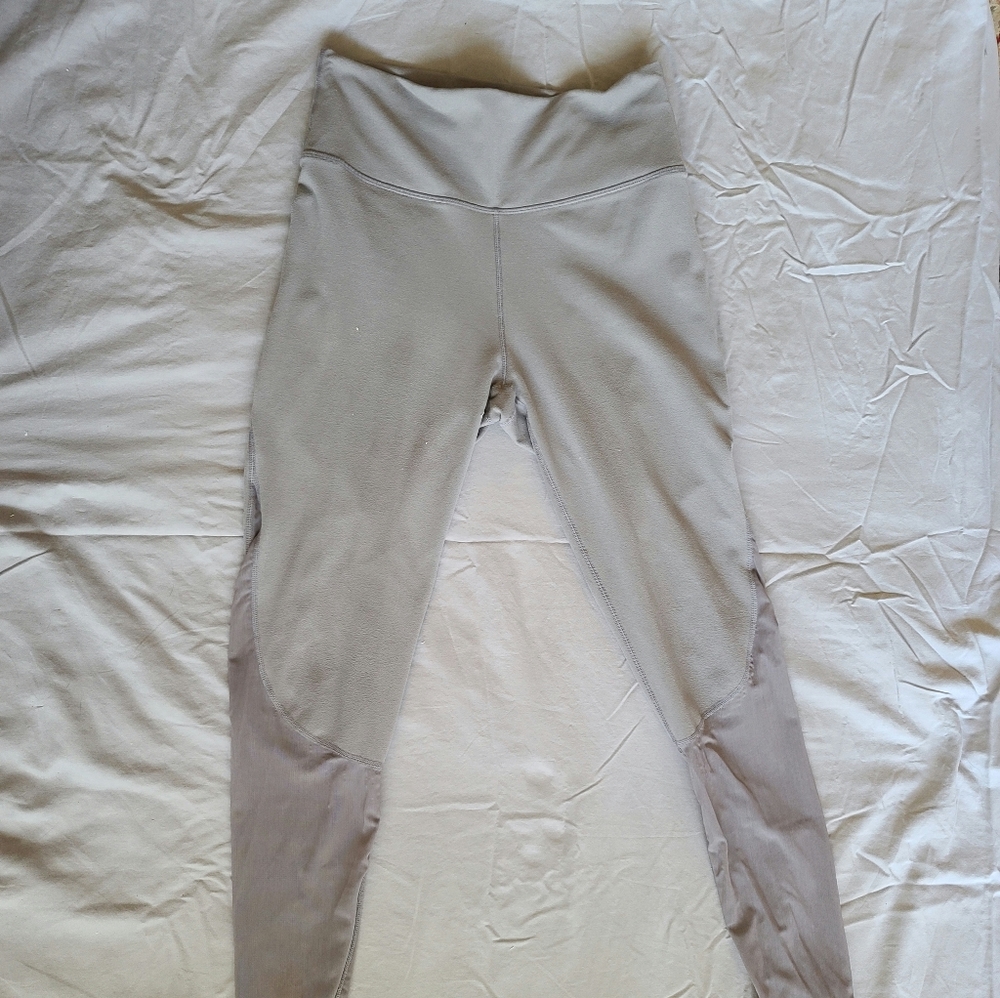 Gray and mesh leggings